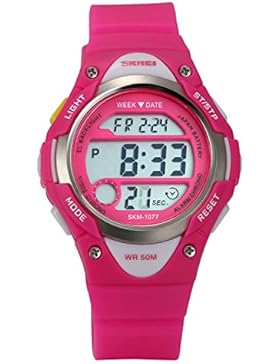 Mädchen Kinderuhr wasserdicht Sportuhr Armbanduhr , LANCARDO LED 12/24H Anzeige Outdoor digitale Sportuhr Kinderuhr...