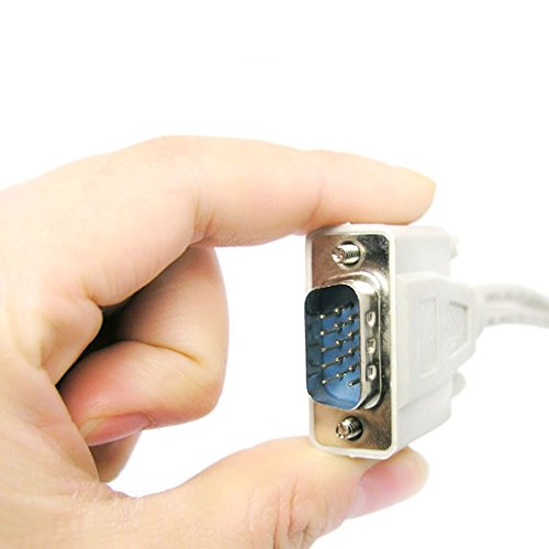 sourcingmap® Weiß 1 PC bis 2 VGA SVGA Monitor Y Splitter Kabel führen 15 Pin de - 4