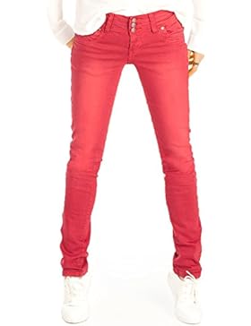 Bestyledberlin Damen Jeans, Slim Fit Jeans farbig, Schmale Sommer Hüftjeans j23k