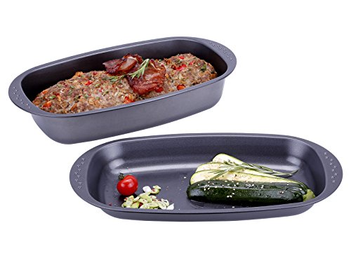 chg 9942-05 Bratenform mit Deckel, Brotbackform, antihaftbeschichtet, Anthrazit-metallic, 37 x 20 x 7 cm - 2