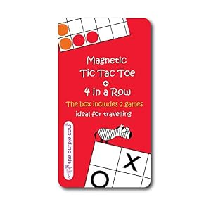 The Purple Cow PC36TGTIC 4 in A Row and Tic Tac Toe Magnetic Travel Game