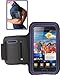 Produktbild Verstellbare Halterung für Sport Und Laufen Halter Mit Klettverschluss für Samsung Galaxy S2 SII I9100 - Violett