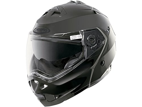Casco modular Caberg Duke II de color negro, para motocicletas, con pa