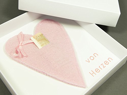 Geldgeschenk Verpackung „Herz“ für Hochzeit Geburtstag, Freund Freundin Mann Frau Hochzeitsgeschenk - 3
