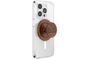 PopSockets Phone Grip for MagSafe with Kickstand, Magnetic Stand, Swappable Top, Secure Hold for iPhone MagSafe Cases, Phone & Tablet Grip - Wood Res-Olive Wood