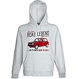  Teesandengines Men\'s Autobianchi A112 Abarth 70 HP 1 Grey Hoodie Size Medium