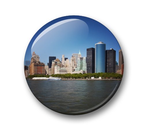 New York Manhattan – 6 große Kühlschrankmagnete Ø 5 cm [ 04 ] - 2