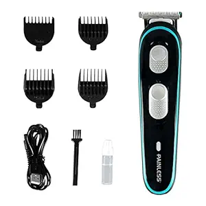 Painless Trimmer for Men,Hair Clippers, Professional Cordless Clippers Kit Electric for Barbers Hair Cutting, Adjustable Frequency, USB Rechargeable, LCD Display,Home Barber Gift Kit, Black