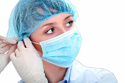 Mascarilla rectangular, 3 capas, c/gomas Talla Unica (Blanco) - 50 Unidades