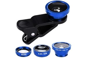 Akemaio Telefon-Kamera-Objektiv-3 in 1 Telefon Fisheye Makro-Kamera-Objektiv Clip Handy-Objektiv-Kits, Kompatibel mit iPhone, Samsung, Huawei, iPad, Sony