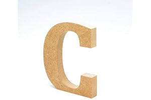 LA LLUNA ALWAYS CREATING Lettres de Bois. Lettres Grands en Bois de 20 cm Haut pour décoration et travaux manuels. Alphabet Complet Disponible (C)