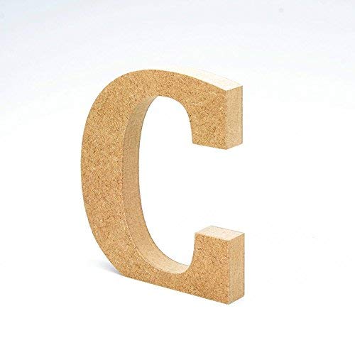 Letras de madera. Letras grandes de madera DM de 20cm de alto para decoración y manualidades. Disponible el Alfabeto completo (C)