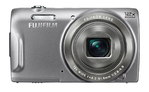 Fujifilm FinePix T500 Digitalkamera (16,2 Megapixel, 12-fach opt. Zoom, 6,9 cm (2,7 Zoll) LCD CCD Sensor, bildstabilisiert, USB 2.0) silber Fujifilm FinePix T500 Digitalkamera (16,2 Megapixel, 12-fach opt. Zoom, 6,9 cm (2,7 Zoll) LCD CCD Sensor, bildstabilisiert, USB 2.0) silber