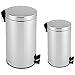 Produktbild 2x Mülleimer Edelstahl Abfalleimer Tretmülleimer Papierkorb Abfallbehälter Müllsammler Müll 5 Liter + 20 Liter