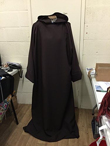 65" Length Brown Fleece Jedi Robe Adult Size with Front Opening - Ceremony/Ritual/Pagan/Jedi/Wizard/LARP