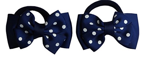 Preisvergleich Produktbild Jessidress Haargummis Haar Gummis Haarschleife Haarclips Haarband Haarblumen Dunkel Blau