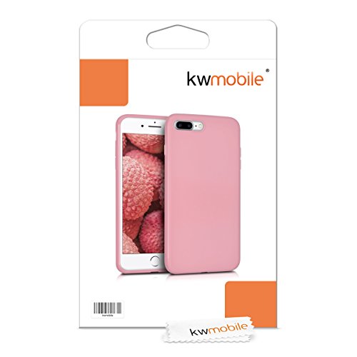 kwmobile Funda para Apple iPhone 7 Plus   8 Plus - Carcasa para m  vil en  TPU Silicona  - Protector  Trasero  en  Rosa Claro Mate 