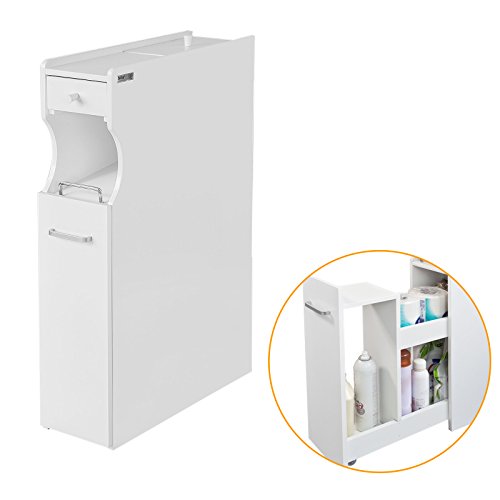 SoBuy® Badregal Nischenregal Standschrank Seitenschrank weiß FRG50-W