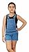 Naughty Ninos Girls Medium blue denim dungaree for size range of 2 to 12 years RS.899.00