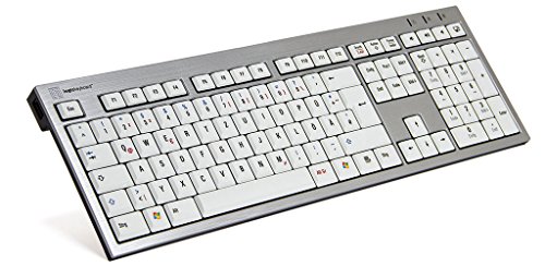 LogicKeyboard SKB-AJPU-DE Tastatur silber/weiss