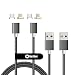 Produktbild Netdot Gen7 2in1 USB-C & Micro USB Magnetisches Schnellladekabel kompatibel mit Android-Gerät (1.5m/2 Pack grau)