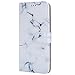 Produktbild Hnzxy für Huawei P30 Lite Hülle Handyhülle Marmor Muster Schutzhülle PU Leder Brieftasche Flip Case Ledertasche Magnet Weich Silikon Cover Schutzhülle für Huawei P30 Lite,Weiß