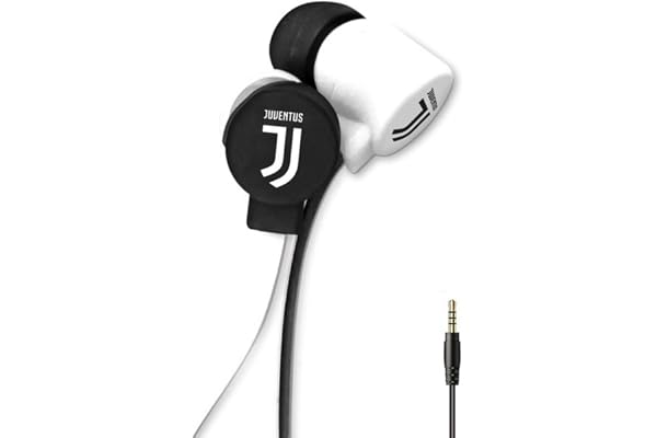 TECHMADE Écouteurs avec Microphone et Bouton de Fonction - Officiels Juventus