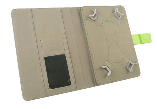 Emartbuy® Dragon Touch Y88X 7 Zoll Tablet PC Quad Core Universalbereich Grün Multi Winkel Folio Executive Case Cover Wallet Hülle Schutzhülle mit Kartensteckplätze + Grün Eingabestift - 4