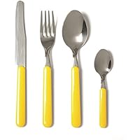 Excelsa Fashion Servicio 24 Cubiertos, Acero inoxidable, Amarillo