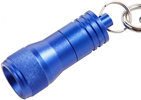 KENO Mini LED Keychain Flashlight Battery Powered Flashlight Key Chain Flashlights Small Flashlight Torch Light(Blue,12 pack)