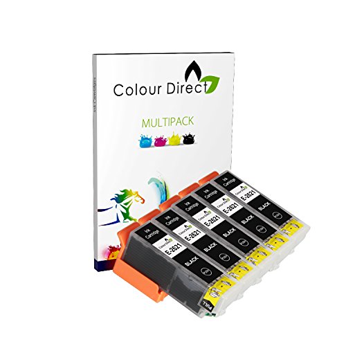 5 groß Schwarz ( 2621 ) Colour Direct Tintenpatronen Ersatz für Epson Expression Premium XP-510 XP-600 XP-605 XP-610 XP-615 XP-620 XP-625 XP-700 XP-710 XP-720 XP-800 XP-810 XP-820 Drucker.