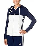 Tecnología Climalite. adidas Sudadera con Capucha T16 Team para Mujer, Mujer, T16 Team, Navy Blau/Weiß, Large
