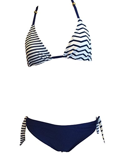 Cc Girls Navy Stripe Bikini Swimwear Ages 16yrs Desertcart INDIA