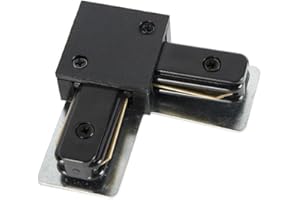 QAZQA - Modern L-coupling piece for 1-phase rail black - Iconic - plastic - LED suitable