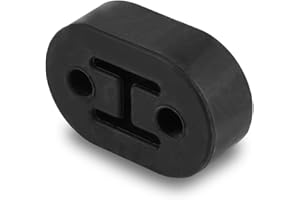 KIMISS 2 trous Support De Suspension D'échappement De Voiture Tuyau de queue de voitureen en caoutchouc Silencieux Embout Isolant d'échappement (Noir)