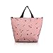 Moin®Portable Lunch Box Bag Tote Insulated Cooler Carry Bag for Travel Picnic 32*12*22cm Pink Cherry