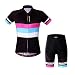 Produktbild LasVogos Damen Radsportbekleidung Set Radsporthemden Shorts Atmungsaktiv Radtrikot Set