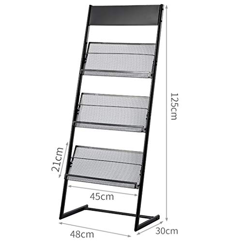 Support revue Piédestal Présentoir porte-revues for showroom de réception stand de magasin pour le bureau (Size : 48 * 30 * 125cm)
