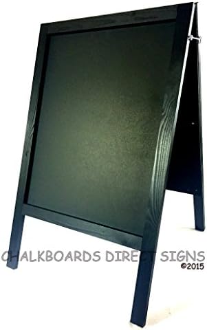 Extra Large Waterproof Black Heavy Duty Chalkboard A Board Frame Sandwich Pavement Sign Blackboard 1100mm x 610mm Doubled Sided