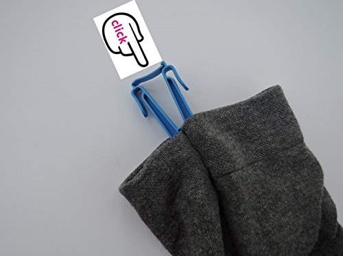 40 Stk. Sockenclips, Sockenklammern (je 10 Stk. rot / weiß / gelb / blau) - 5