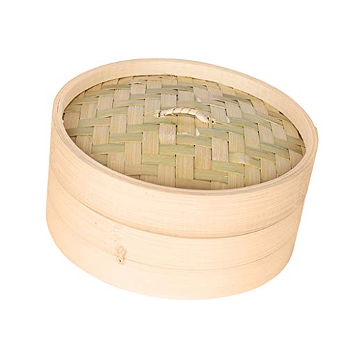 Baoblaze Cuiseur Vapeur Asiatique Cuisine Ustensil en Bambou pour Dim Sum Boule à Riz - 21cm