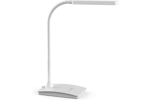 Lampa Stołowa Led MAULpearly Colour Vario, Możliwość Ściemniania, Wysokość 36 Cm, Elastyczne Ramię, z Podstawką, Biała, 8201702