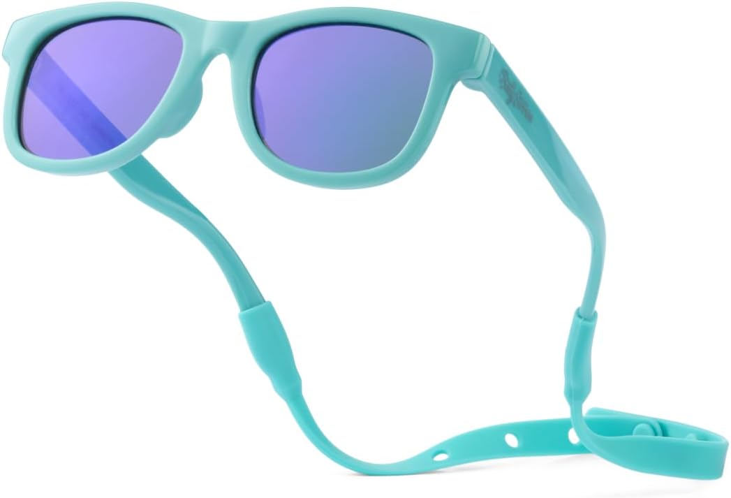 BABY SUNNIES Gafas de sol para bebé con correa, irrompibles y flexibles, para bebés de 0 a 24 meses