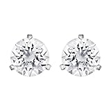 Swarovski Orecchini Solitaire, bianco, placcatura rodio