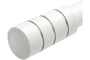 VENWEMONG 3 PCS White End Caps for Curtain Rod,Ø 25 mm