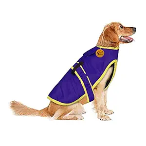 Sage Square Premium Dog Winter Ultra Warm Plain Soft Coat Thicker Fleece Dog Hoodie Vest for Cold Weather (Blue) (Extra Large - 28 Inches)