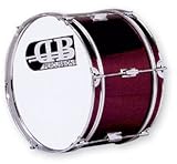Parche blanco DB Percussion DB0048 - Bombo banda 18\" x 10\", color rojo vino