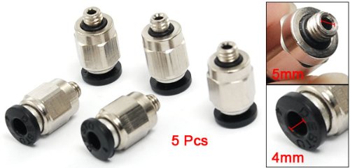 sourcingmap® Steckverbinder für Pneumatikschlauch, 4 mm, 5 Stück - 2