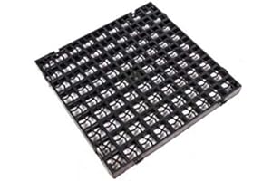 VISS VSL 48 x Black Heavy Duty Plastic Greenhouse Pavement Path Driveway Grass Grid (12 Square Metre)