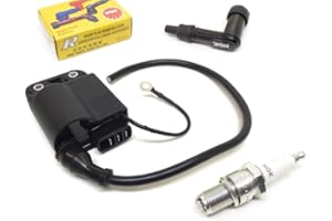 STREETPARTS24 CDI Zündspule Set inkl. B9ES Zündkerze & Stecker passend für Piaggio Free, Sfera NSL 50/80, TPH, Zip 2T – Komplettset Zündung Roller Mofa